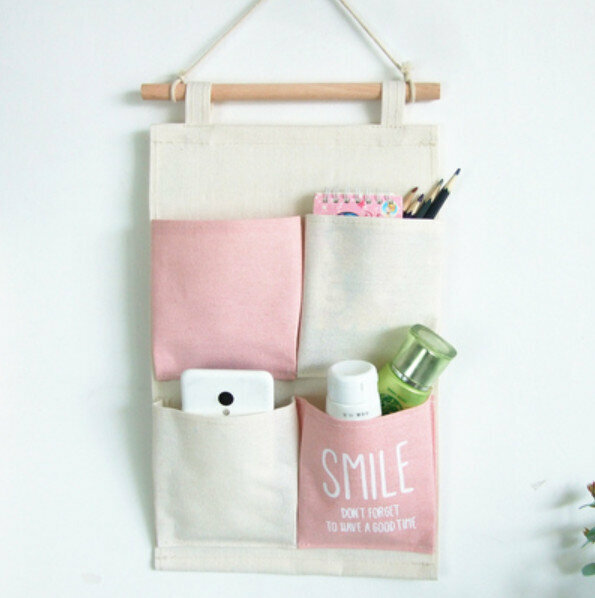 Popular wall-mounted fresh storage bag [pink] [specifications: 24*38cm]