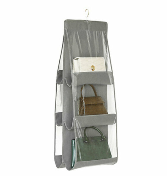 Popular dust-proof bag storage hanging bag [grey six compartments] [specification: 36*85cm]