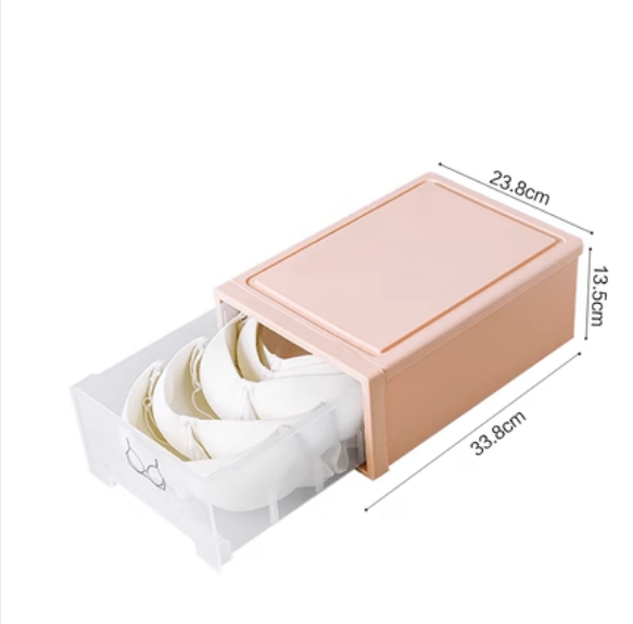 Popular household drawer storage box (Nordic pink-underwear box [large size])