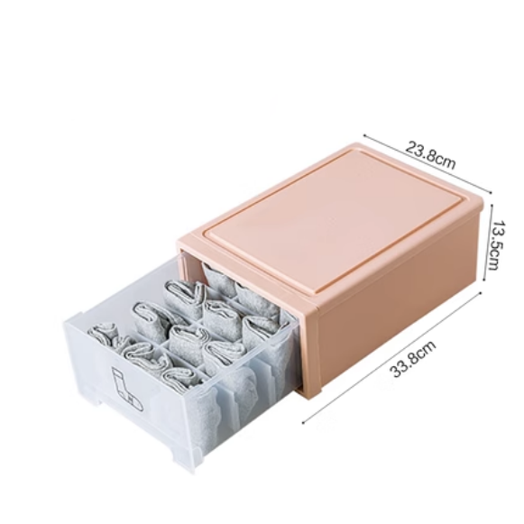 Popular home drawer storage box (Nordic pink-sock box [large size])
