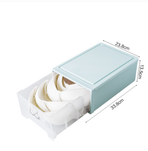 Popular home drawer storage box (Nordic blue-underwear box [large size])