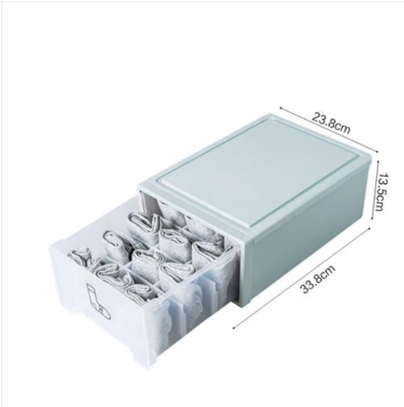Popular home drawer storage box (Nordic blue-sock box [large size])