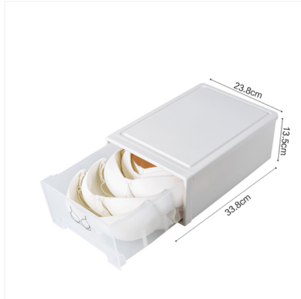 Popular home drawer storage box (pure white-underwear box [large size])