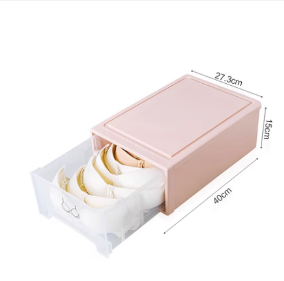Popular home drawer storage box (Nordic pink-underwear box [extra large])