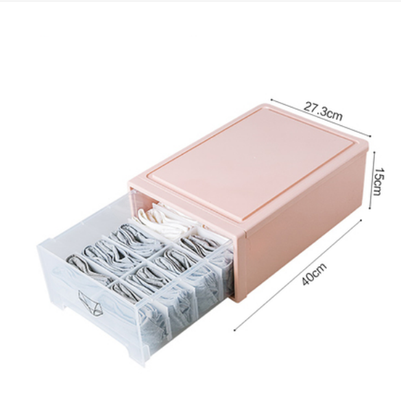 Popular home drawer storage box (Nordic pink-underwear box [extra large])