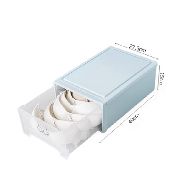 Popular home drawer storage box (Nordic blue-underwear box [extra large])