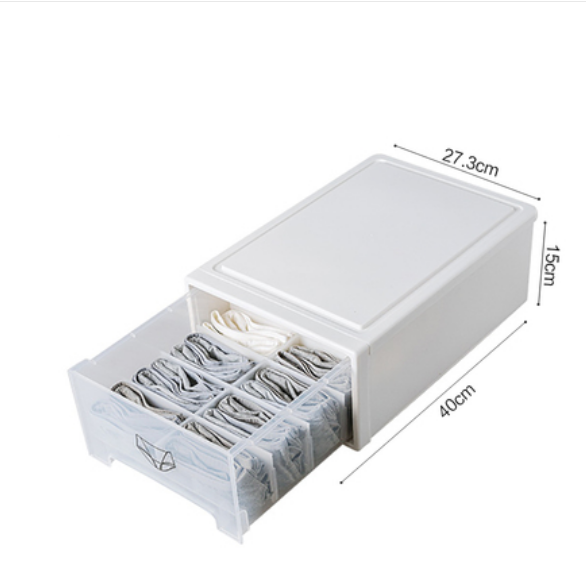 Popular household drawer storage box (pure white - underwear box [extra large])