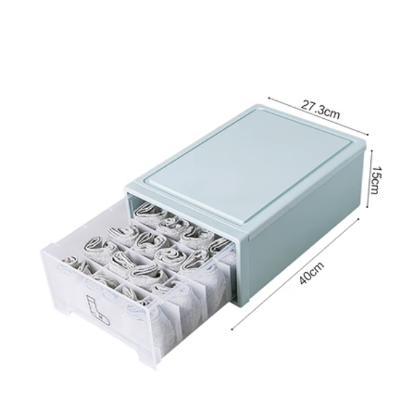 Popular home drawer storage box (Nordic blue-sock box [extra large])