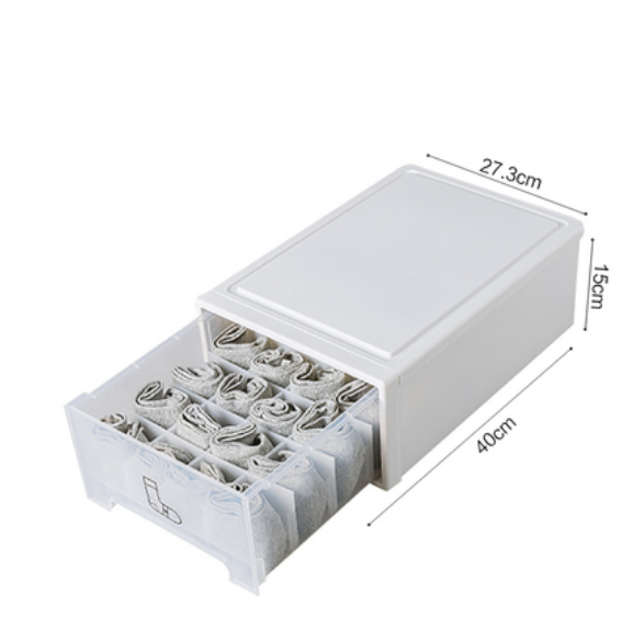 Popular home drawer storage box (pure white - sock box [extra large])