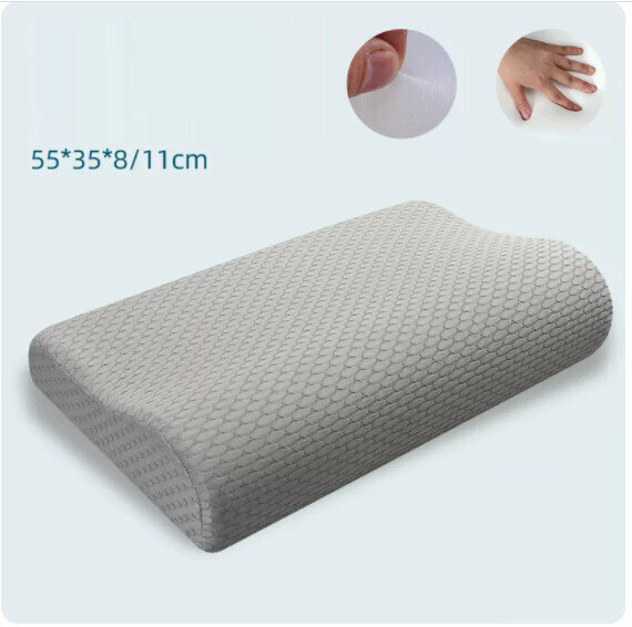 Hotly recommended memory foam pillow core and pillowcase [5535 cool silk gray (pillow core + inner cover + pillowcase) single pack]