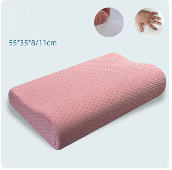Hotly recommended memory foam pillow core and pillowcase [5535 cool silk pink (pillow core + inner cover + pillowcase) single pack]