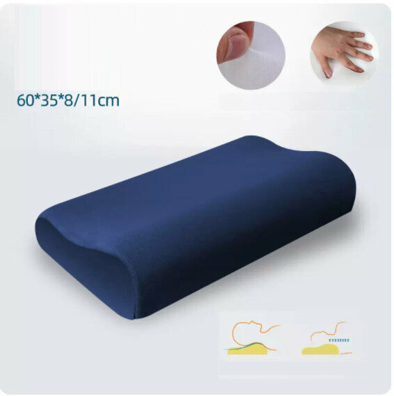 Hotly recommended memory foam pillow core and pillowcase [6035 crystal velvet navy (pillow core + inner cover + pillowcase) single pack]