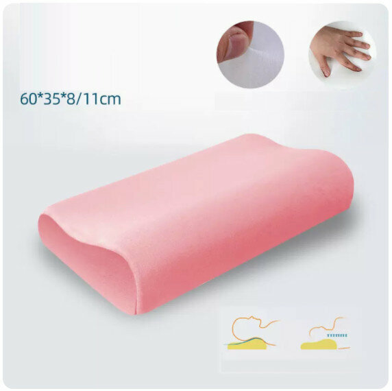 Hotly recommended memory foam pillow core and pillowcase [6035 crystal velvet pink (pillow core + inner cover + pillowcase) single pack]