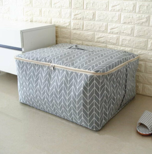 Hot Push Zipper Foldable Storage Bag [Gray Arrow-Medium] [Specifications: 49*40*24cm]