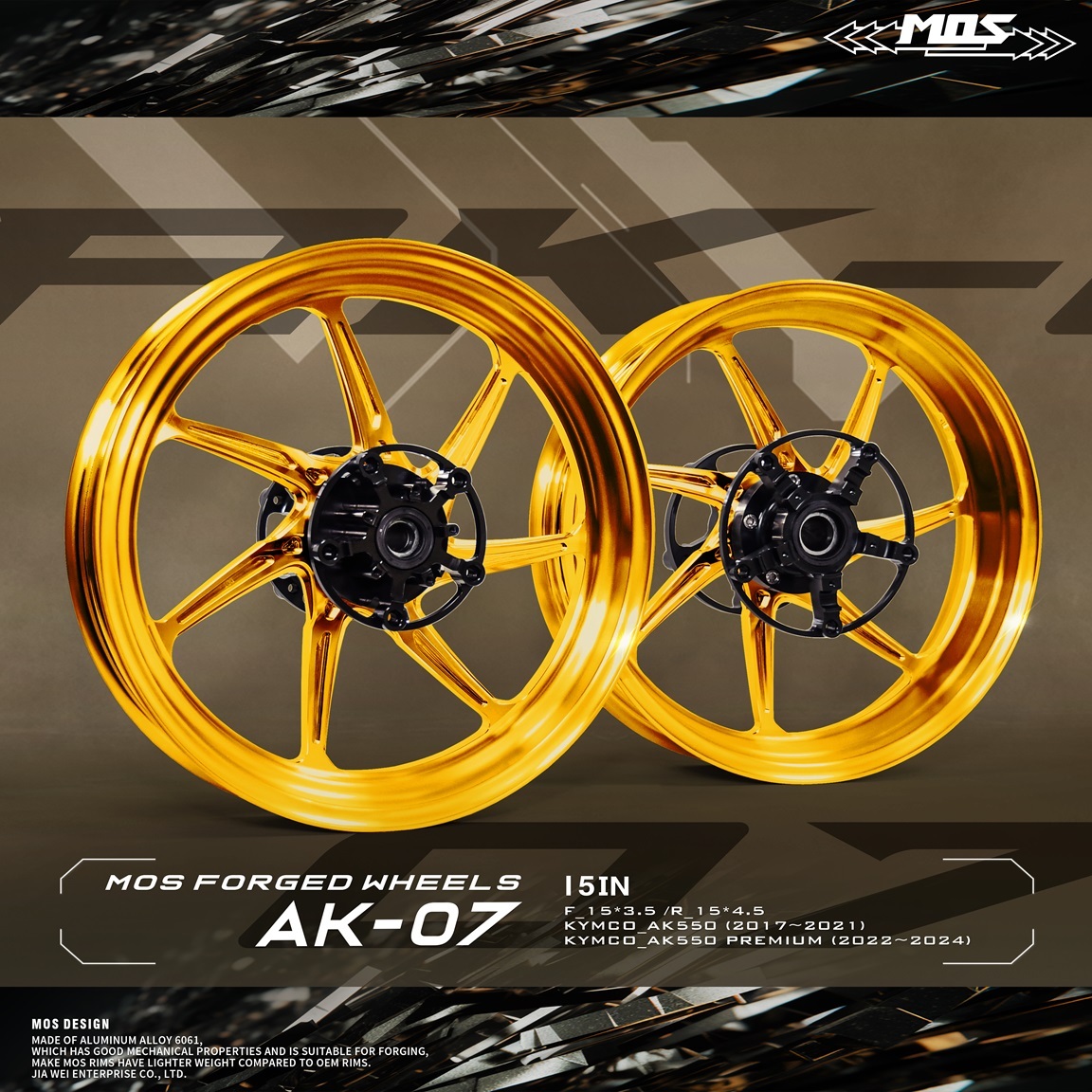 Forged AK07 Wheel for Kymco AK550 / AK550 AK575 Premium