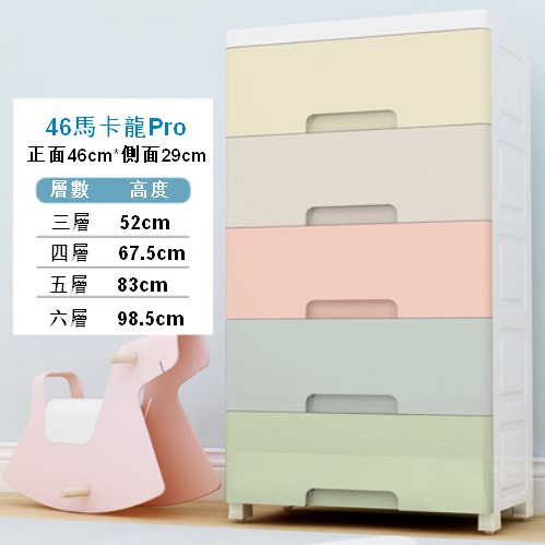 新款【5層】抽屜式收納櫃（46面寬 馬卡龍）