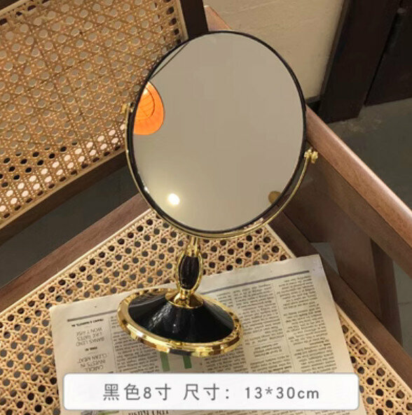 新款桌面臺式化妝鏡（黑色8寸）