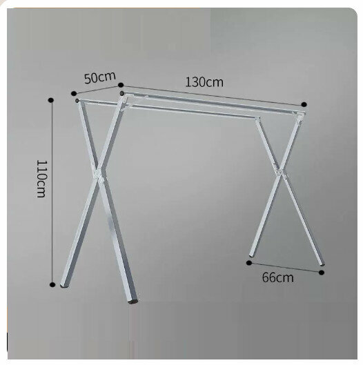 Hotly recommended foldable stainless steel clothes drying rack [galvanized classic 1.3m double pole]