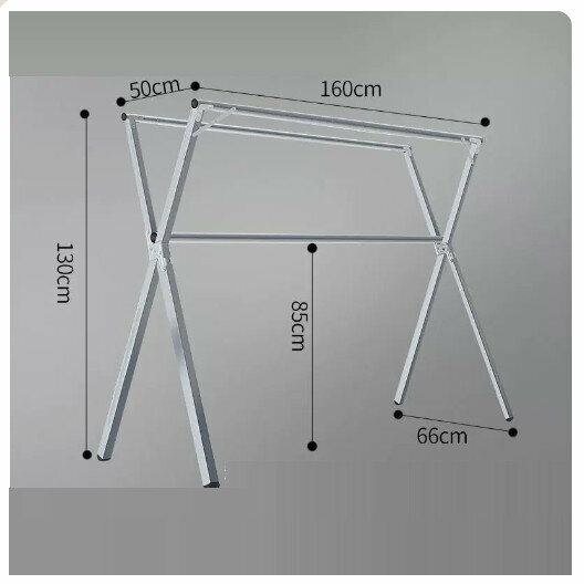 Hot push stainless steel clothes drying rack [galvanized thickened 1.6 meters three poles + 30 windproof hooks]