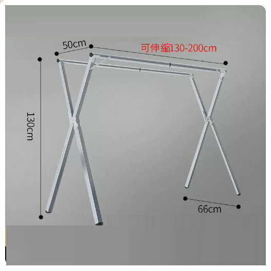 Hot push stainless steel clothes drying rack [galvanized thickened 2.0m double pole + 30 windproof hook]