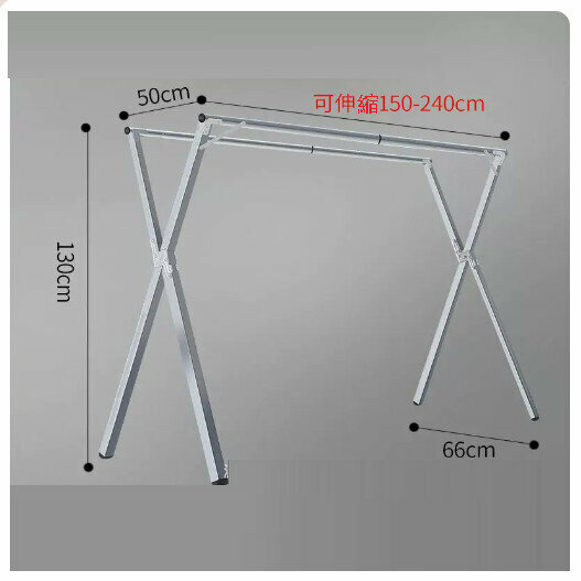Hot push stainless steel clothes drying rack [galvanized thickened 2.4m double pole + 30 windproof hook]