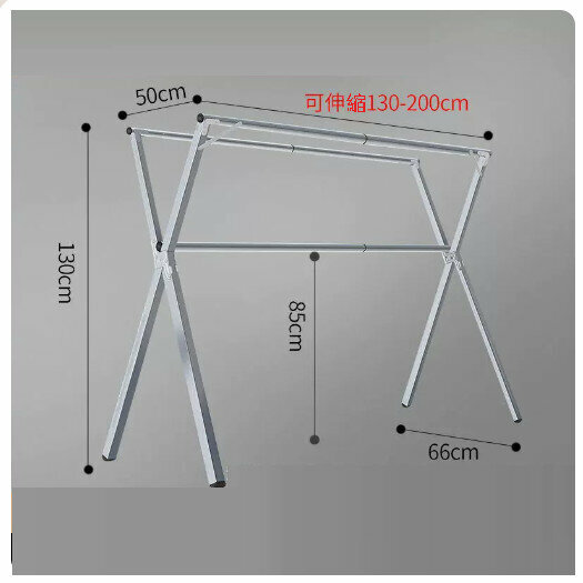 Hot push stainless steel clothes drying rack [galvanized thickened 2.0 meters three poles + 30 windproof hooks]