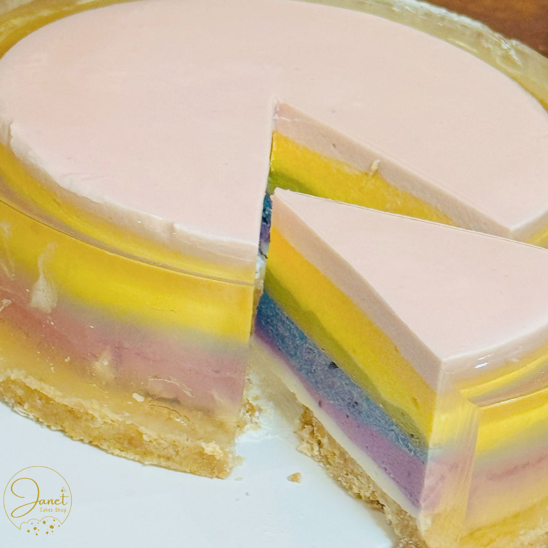 雨後初霽彩虹芝士慕絲蛋糕
