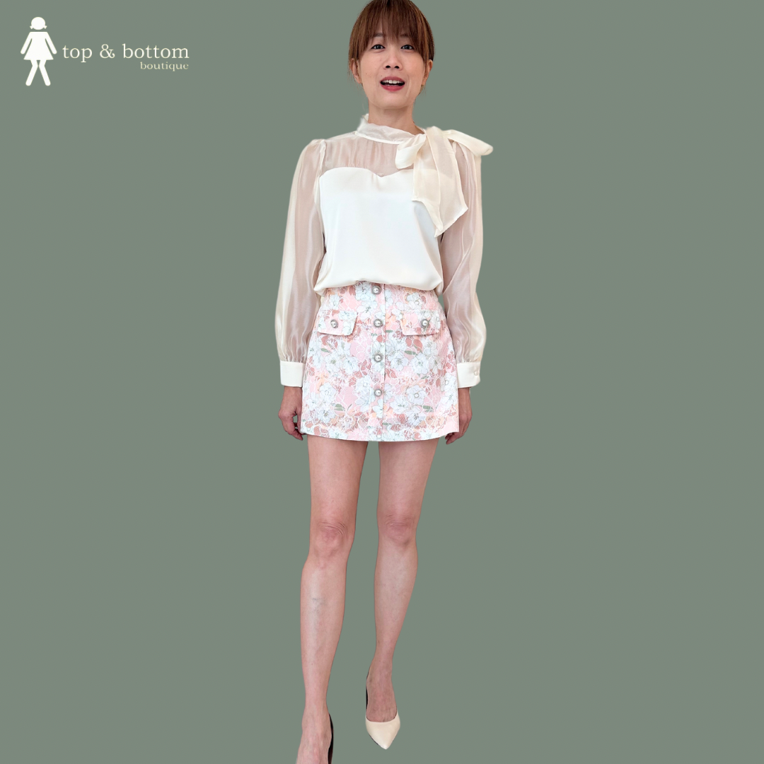 KOREA FLORAL LACE SHORT SKIRT