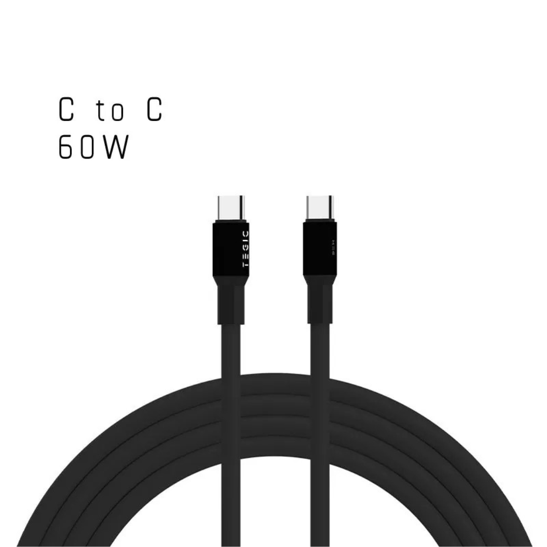 TEGIC Silicone Cable 數據線 黑色 1.2米
