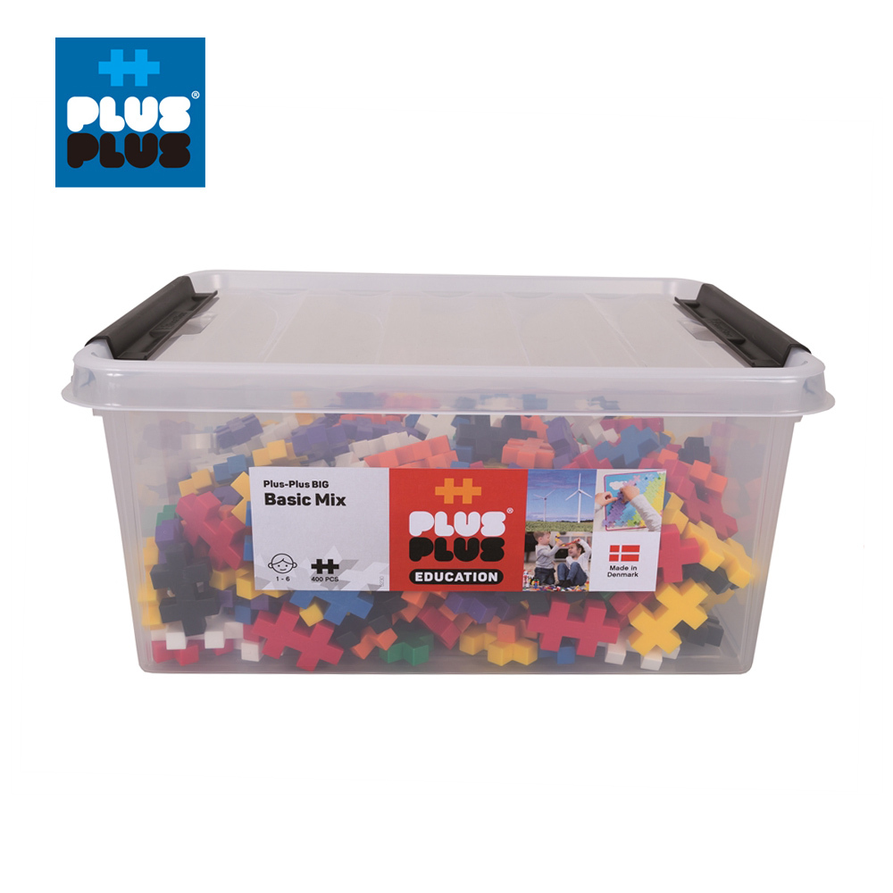 【++Plus-Plus 加加積木】BIG大顆粒-彩虹系列 400片收納箱