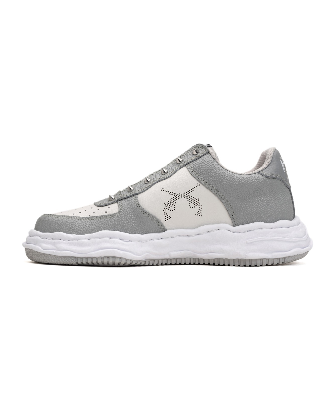 {現貨} roarguns X MMY "WAYNE" OG Sole Studs Leather Low Sneaker Gray/White