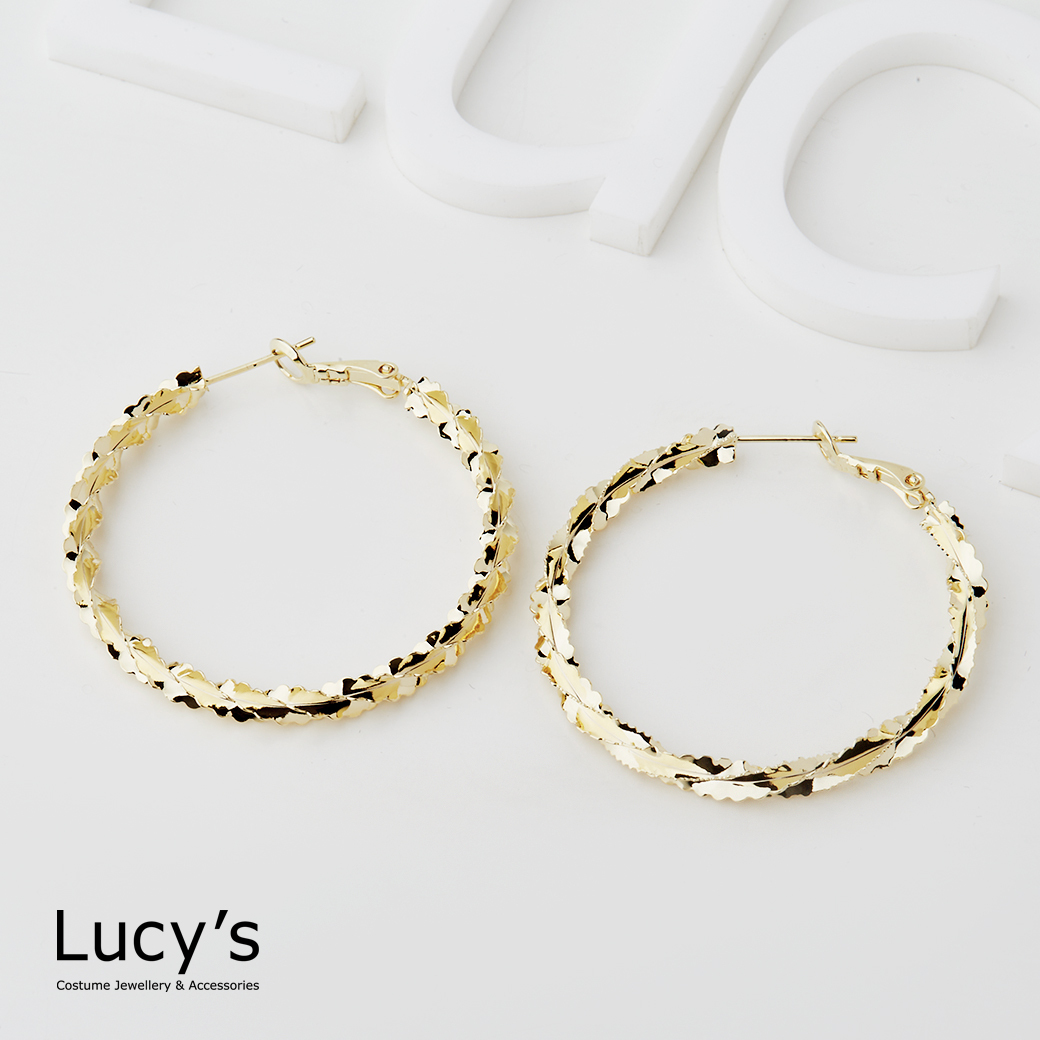 扭曲螺旋 圈型耳環 (116277)