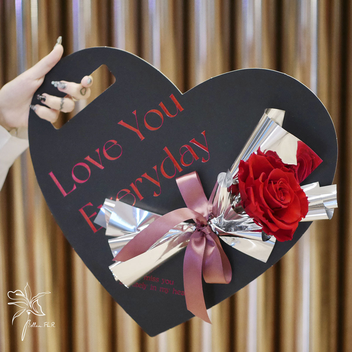 【深深的愛】1朵永生玫瑰花束-紅玫瑰