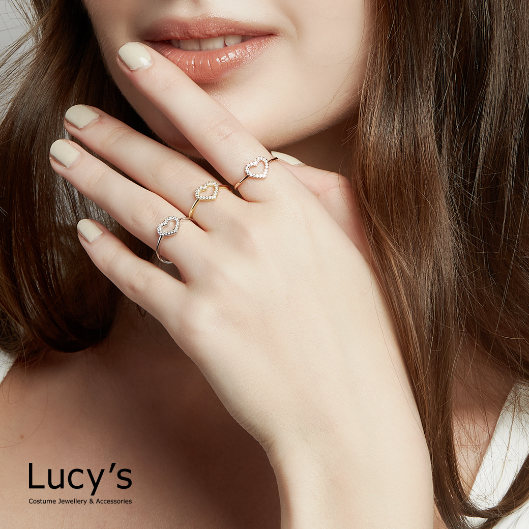 925純銀 心戀 戒指 (三色) (116480/116482/116484)