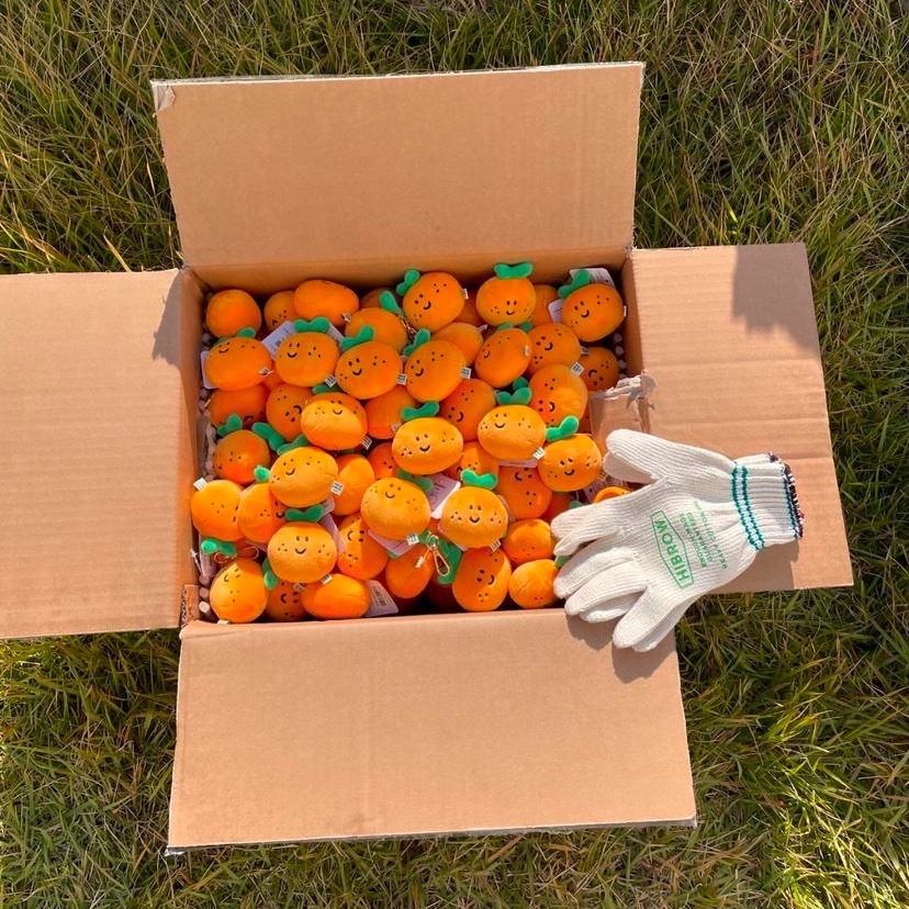 MUMUJEJU 橘子 石頭 吊飾鑰匙圈