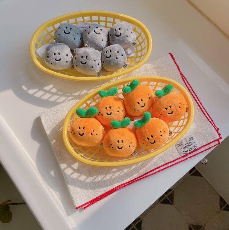 MUMUJEJU 橘子 石頭 吊飾鑰匙圈