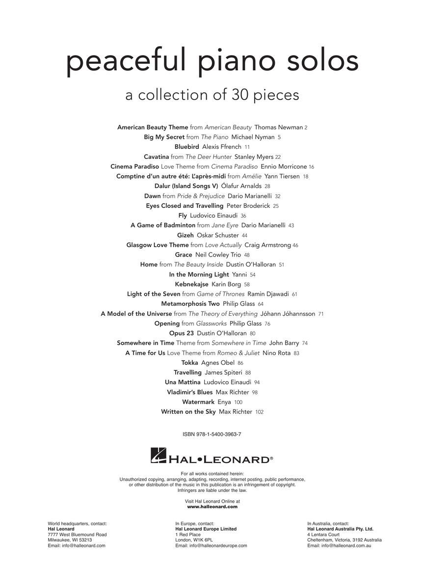 《30首心平氣和的鋼琴作品集》