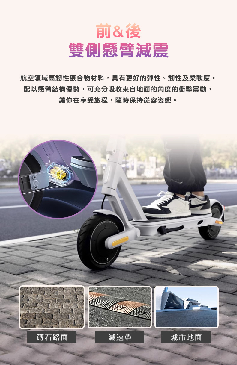 前&後 雙側懸臂減震