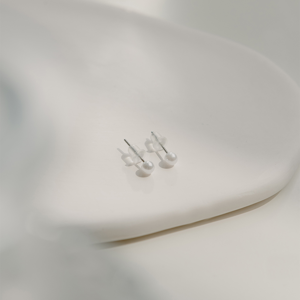 Bow tie heart bead combination earrings【07030872】in stock+pre-order