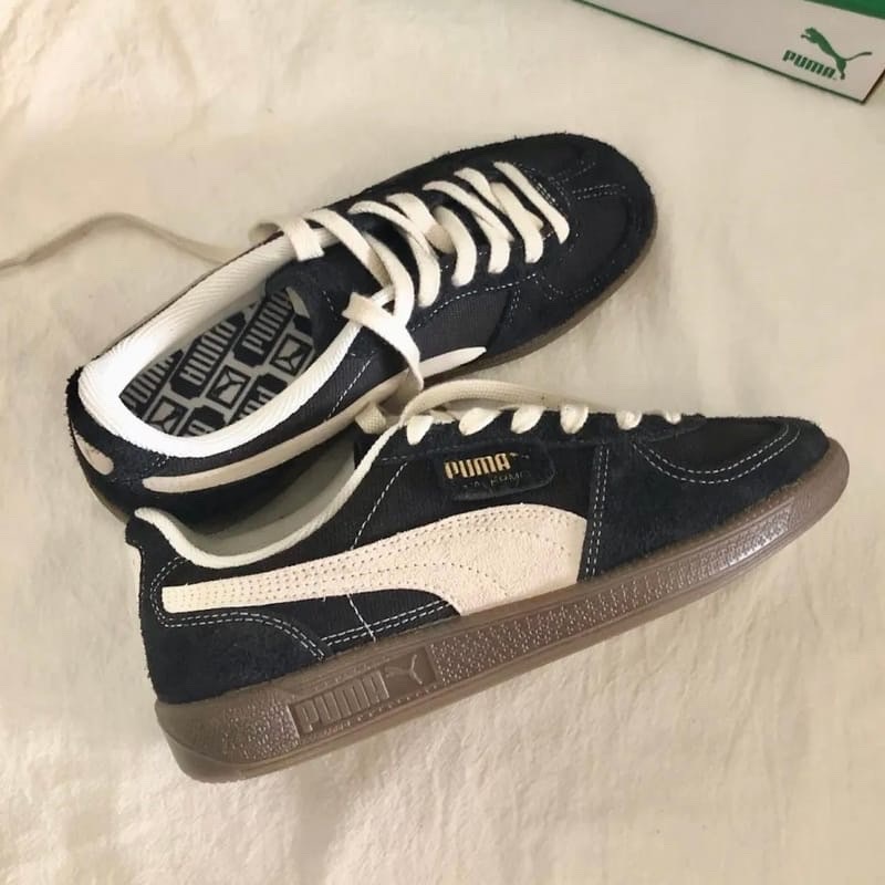 PUMA PALERMO VINTAGE Rosé代言同款 朴彩英 米黑 焦糖底 396841-04