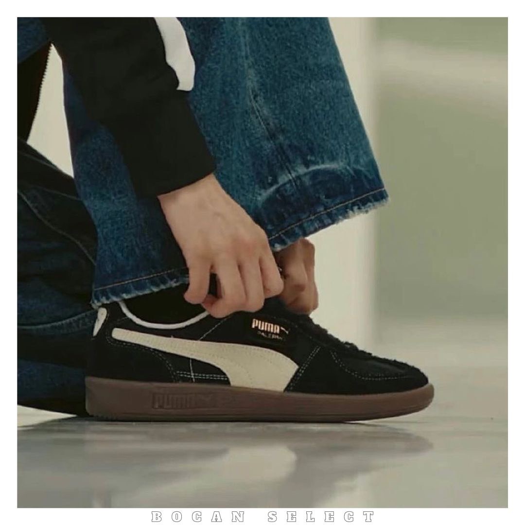 PUMA PALERMO VINTAGE Rosé代言同款 朴彩英 米黑 焦糖底 396841-04