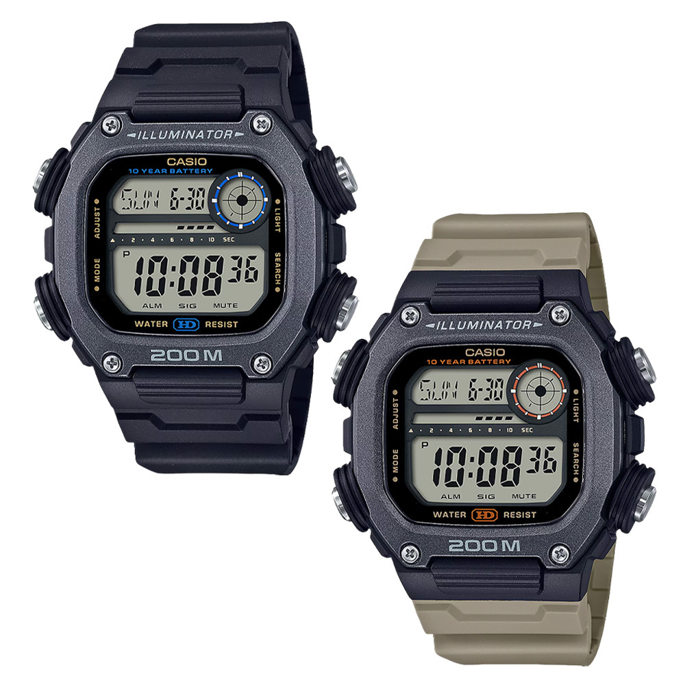 【CASIO 卡西歐】DW-291HX 海外旅遊 外出運動 世界時間 計時碼錶 防水200米 LCD易讀 靜音 電子錶 手錶