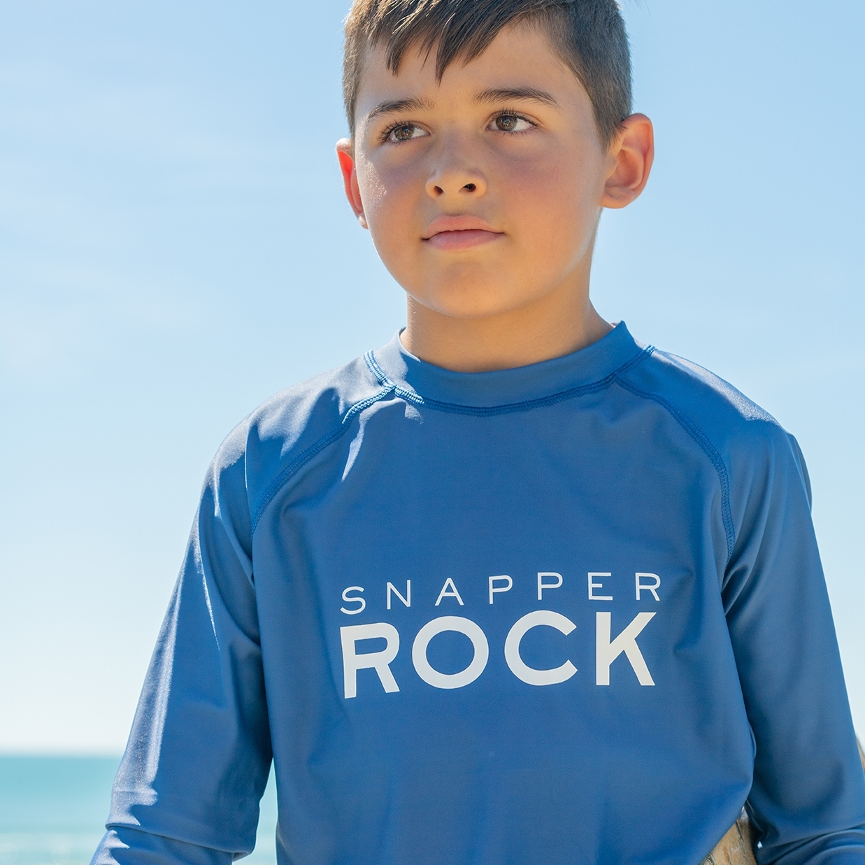 〖 Snapper Rock 〗丹寧藍長袖防曬泳衣