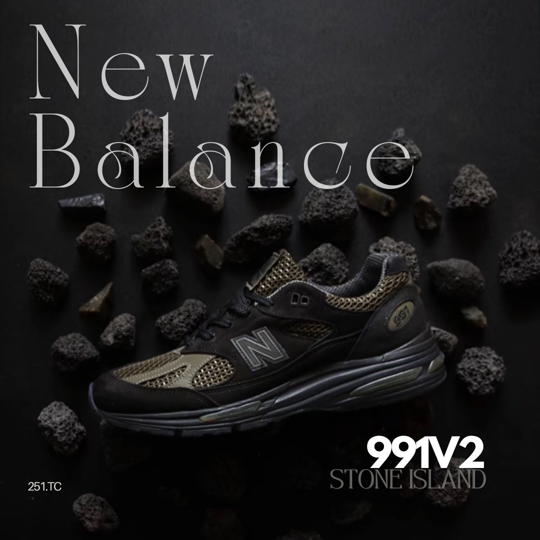 STONE ISLAND x New Balance NB991 V2 石頭島 聯名 黑綠 U991SD2