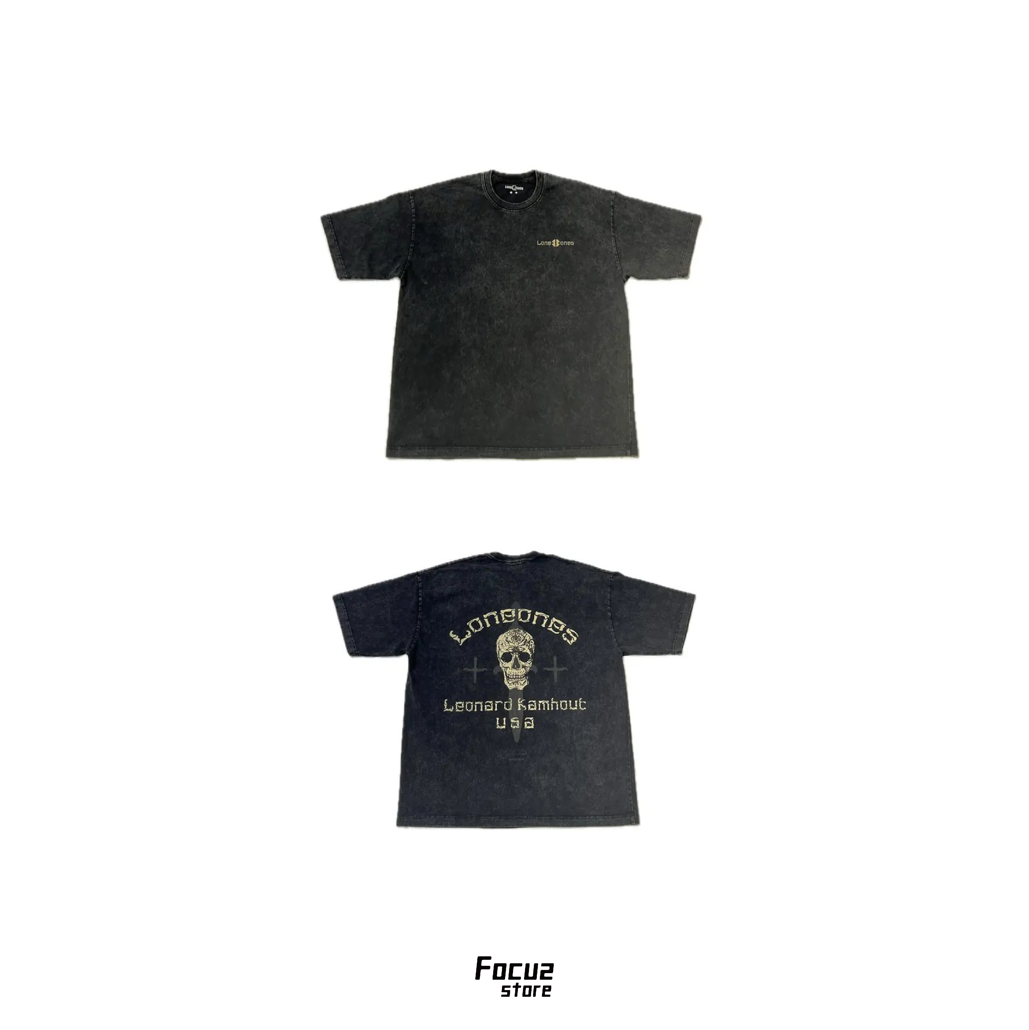 【Focus Store】現貨秒發 LoneOnes Basic Nature Black Washed Tee 水洗 骷髏頭 短T
