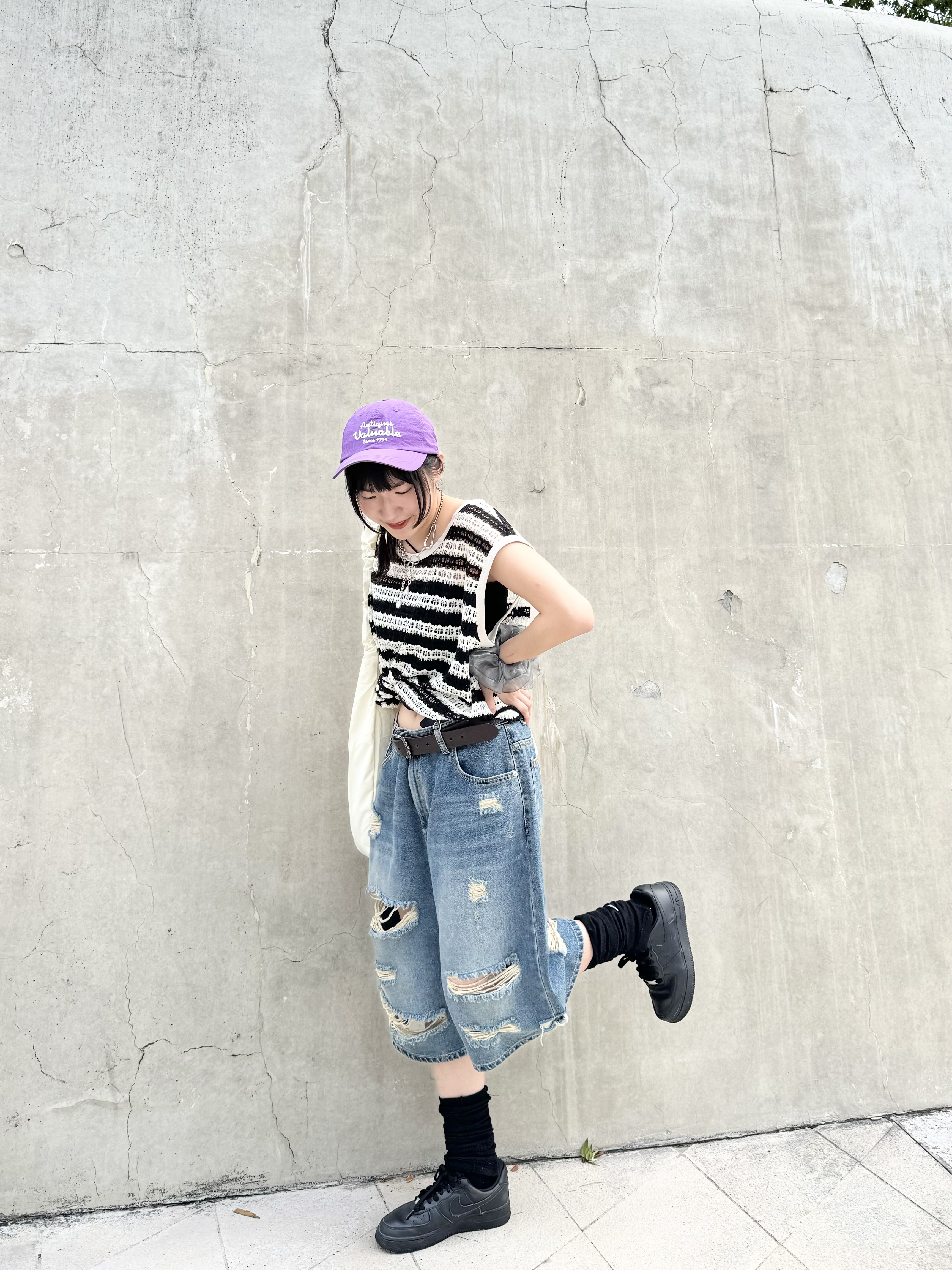 兩色入！HOIYING自留～街頭靚CUT中長爛牛（BLUE)