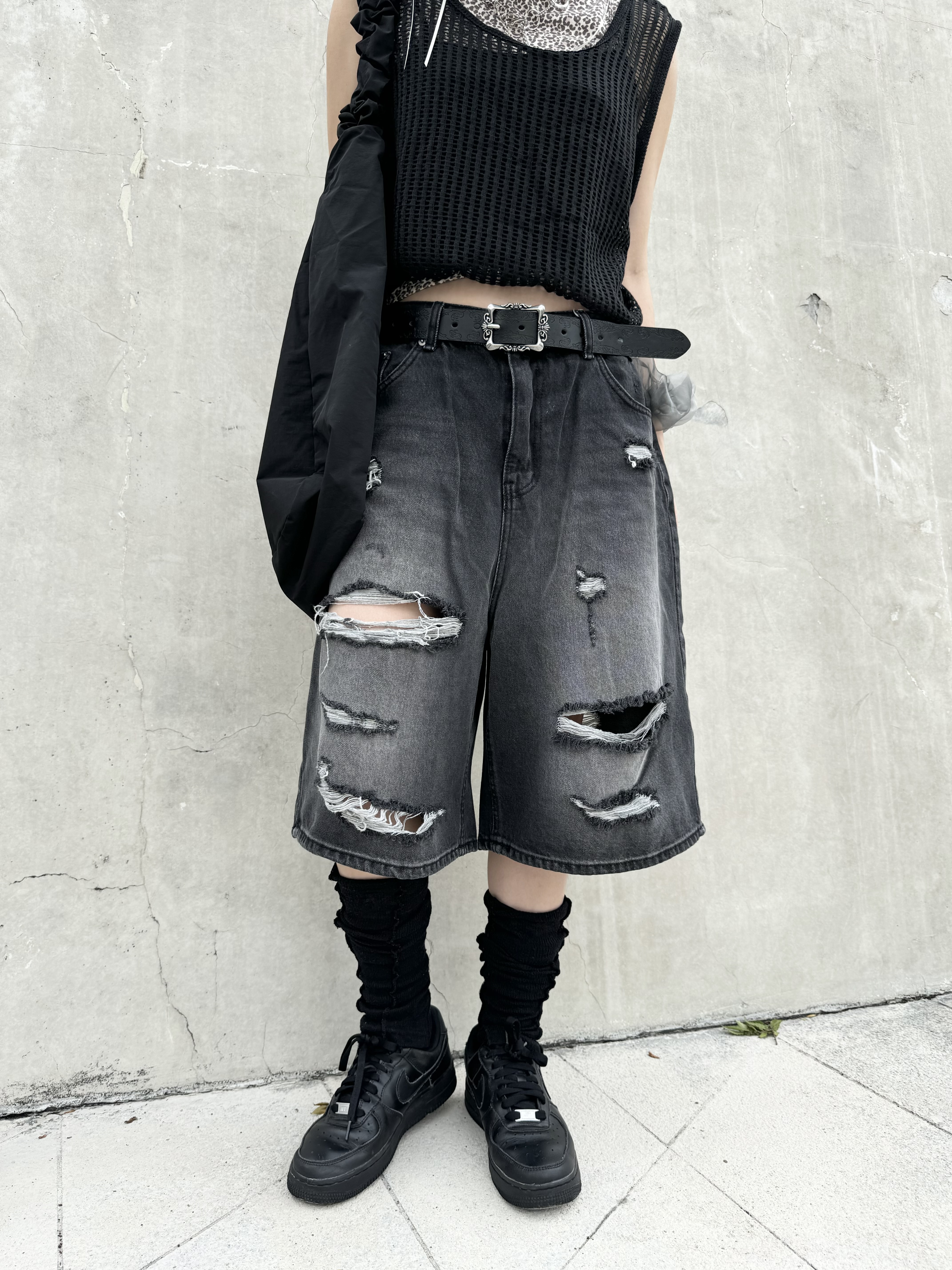 兩色入！HOIYING自留～街頭靚CUT中長爛牛（BLACK)