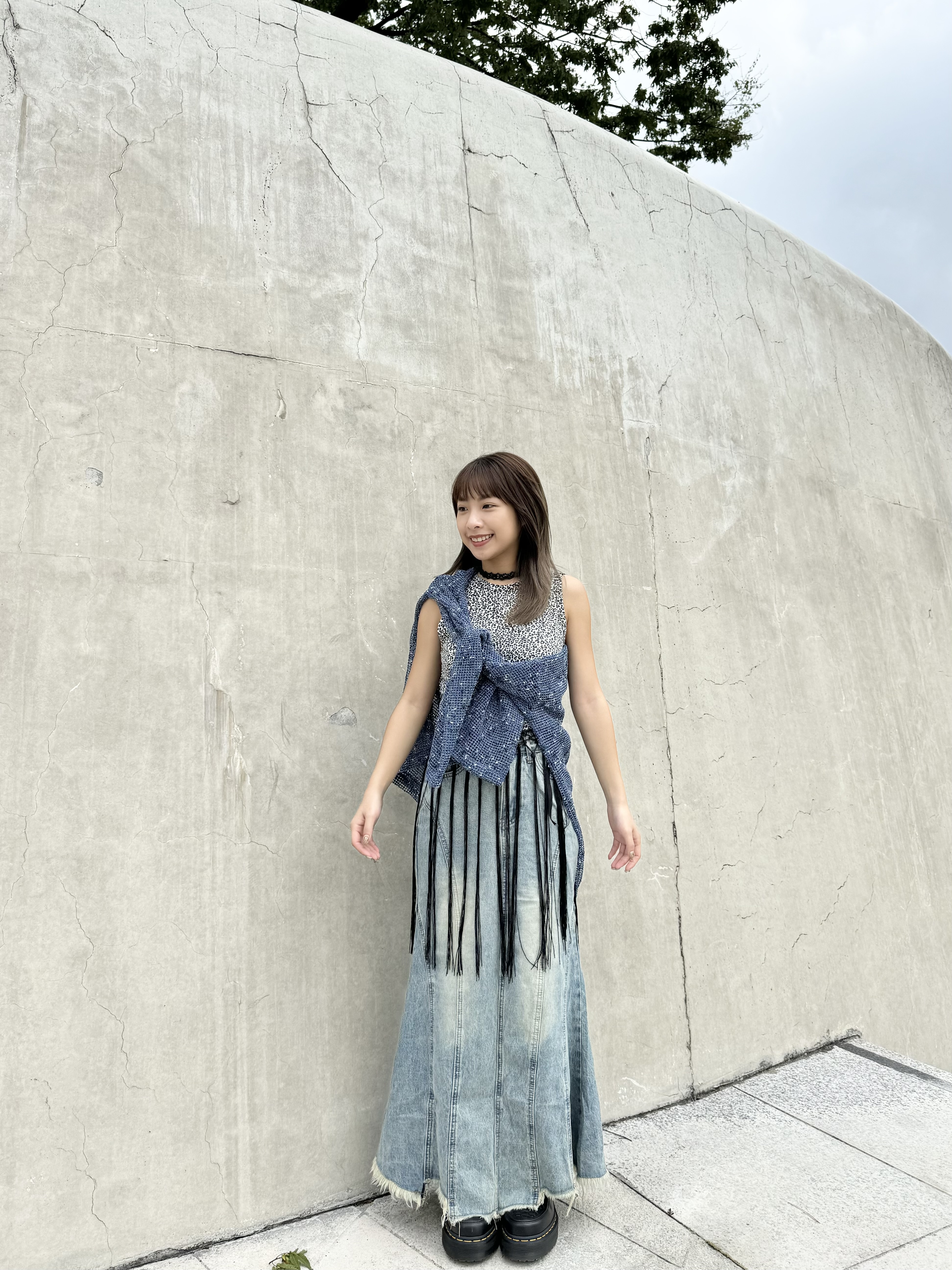 三色入！雪花點點網OVERSIZE TOP