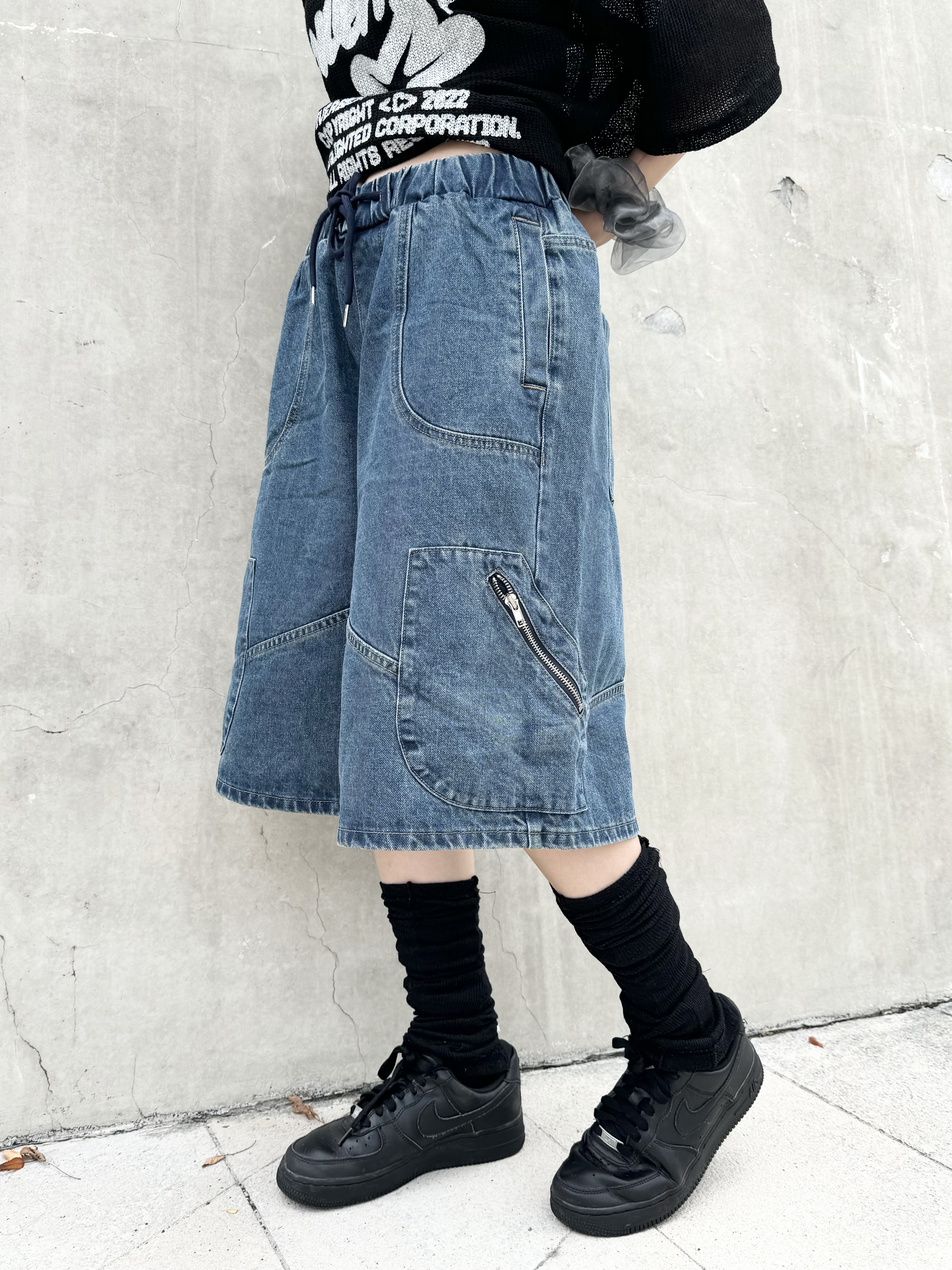 兩色入！小個子女生友好中褲～橡筋腰的～！