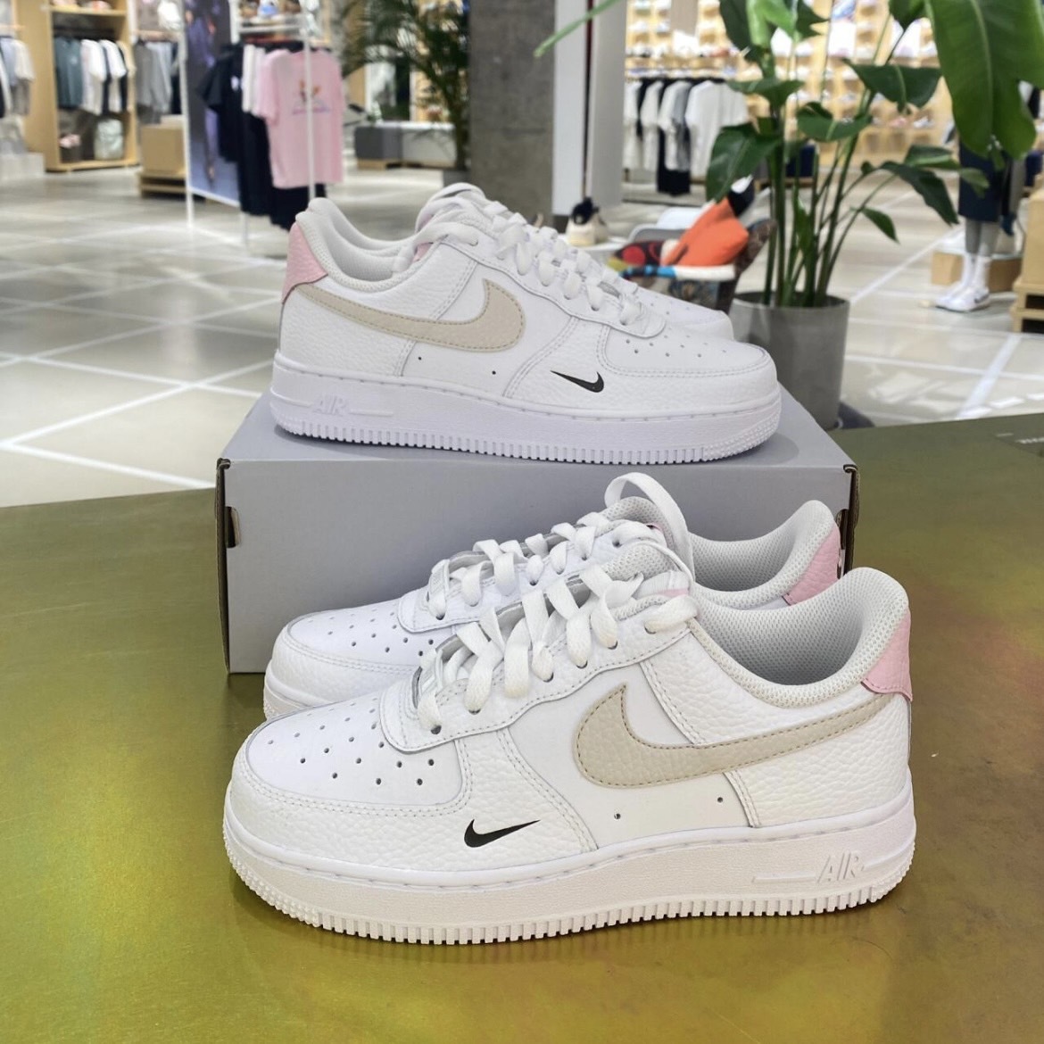 Nike Air Force 1 Low Tumbled Pink 櫻花奶油 小勾 荔枝皮 燕麥 咖啡 粉白 AF1 低筒休閒鞋